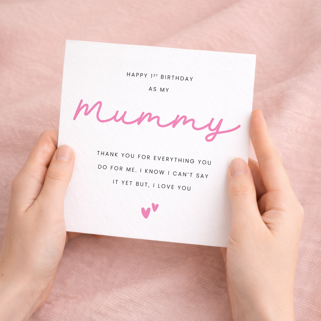 First Birthday Card As My Mummy, Mum, Momma, Mama 1st Birthday From Baby