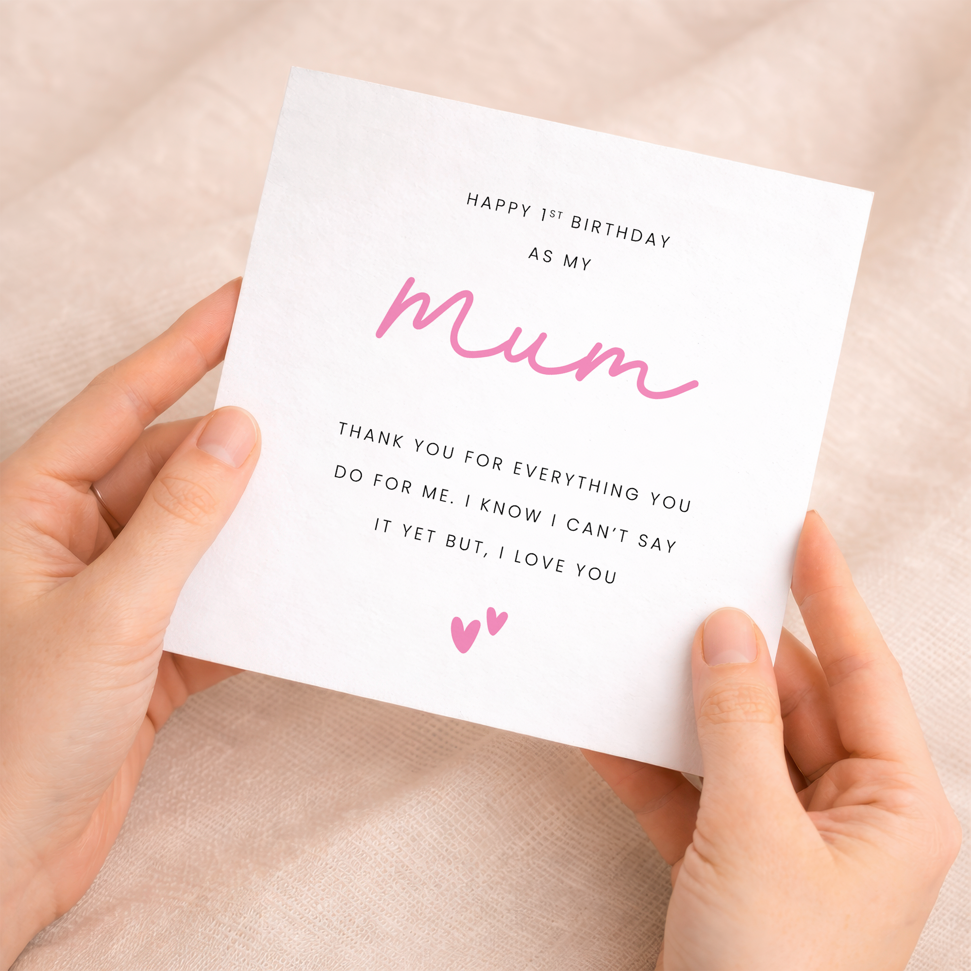 1st Birthday Card for Mummy from Baby