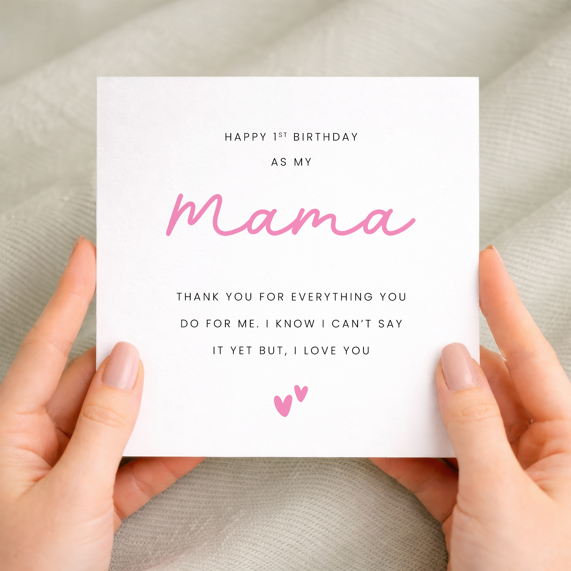 1st Birthday Card for Mummy from Baby