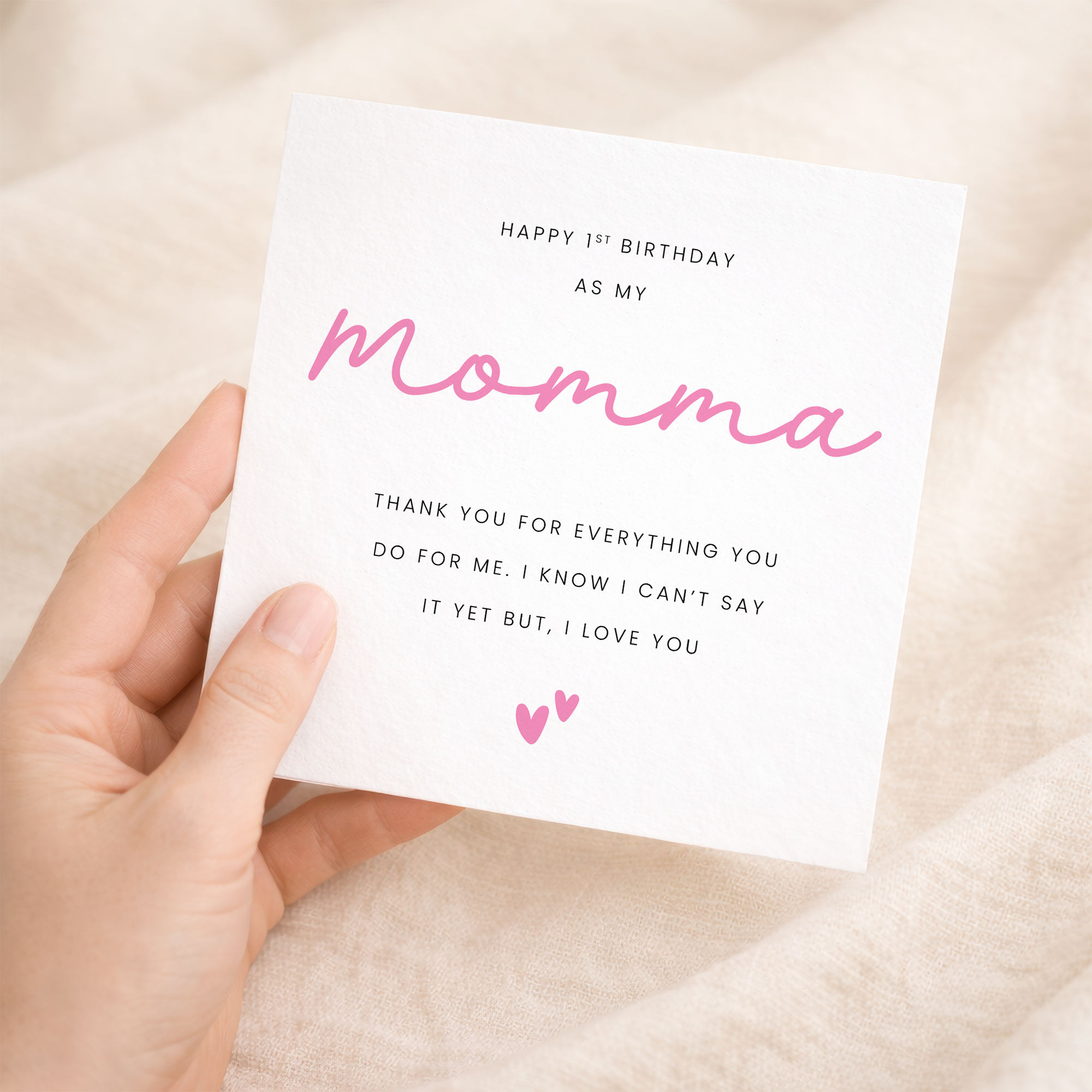 1st Birthday Card for Mummy from Baby