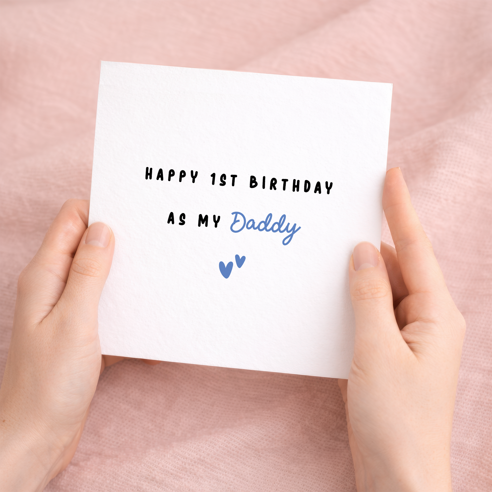 1st Birthday Card As My Daddy, Dad, Dada, Papa First Birthday From Baby