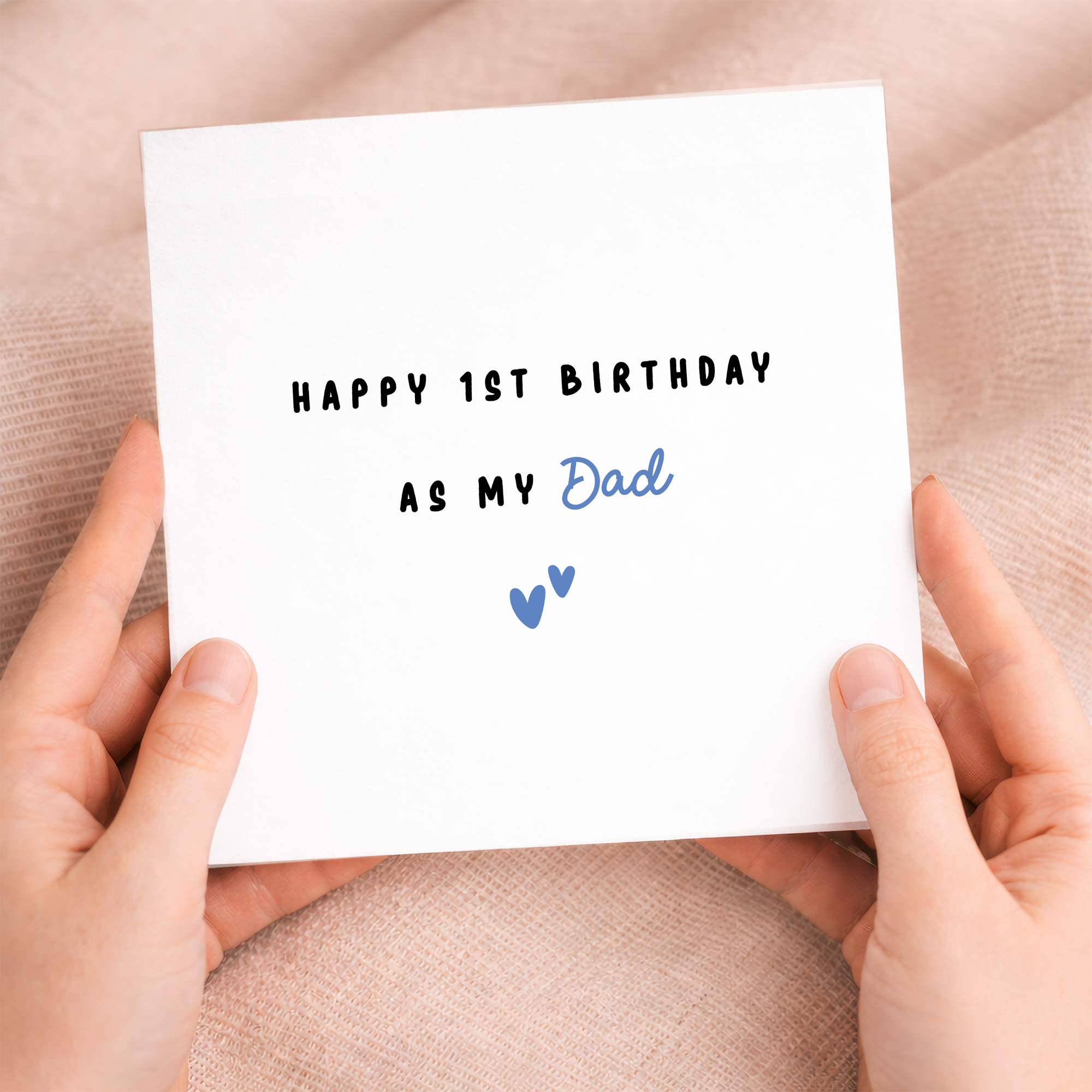 1st Birthday Card As My Daddy, Dad, Dada, Papa First Birthday From Baby