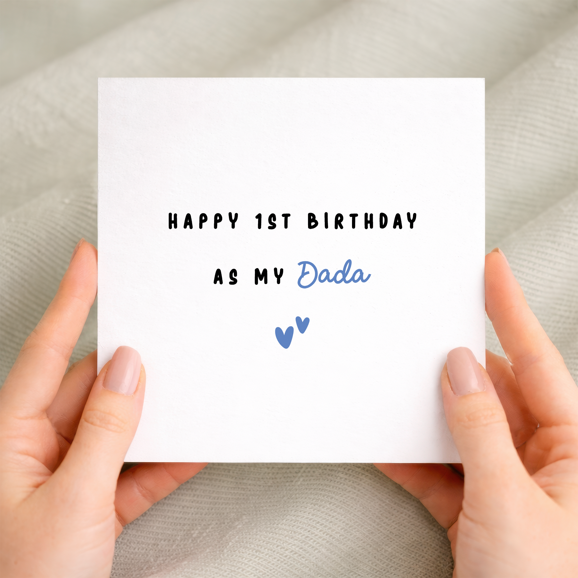 1st Birthday Card As My Daddy, Dad, Dada, Papa First Birthday From Baby