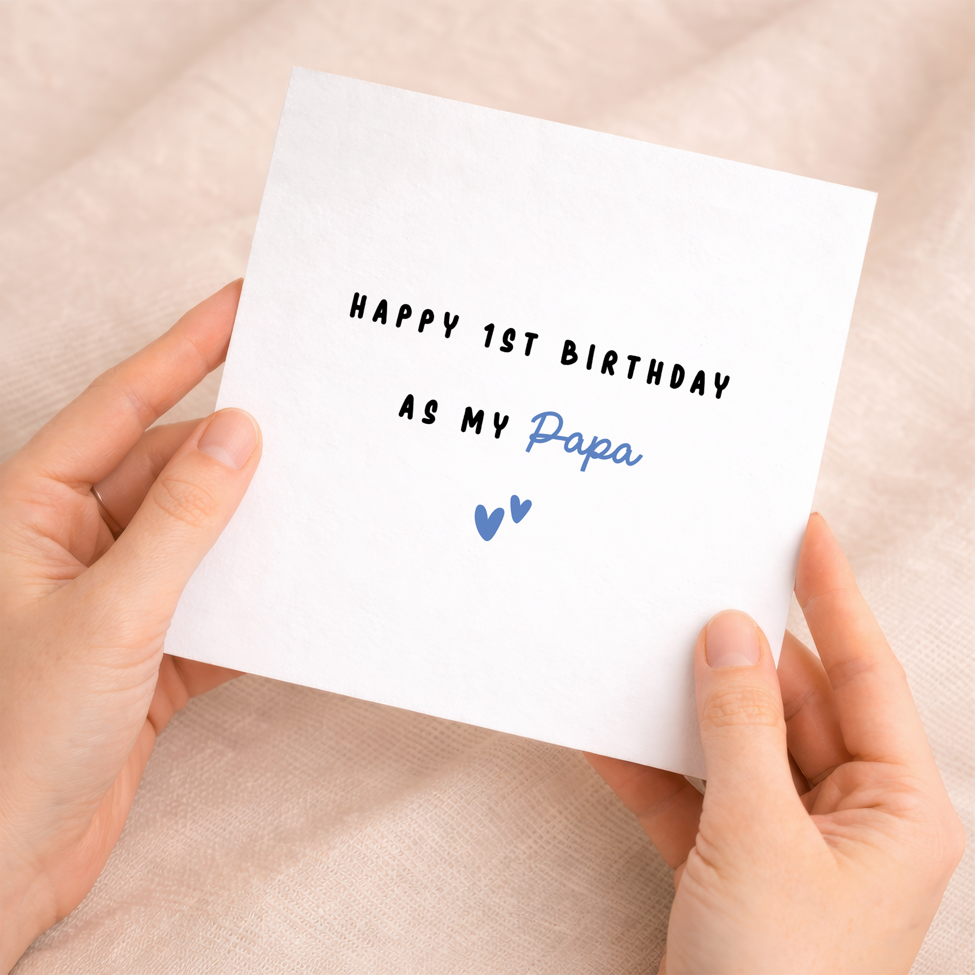 1st Birthday Card As My Daddy, Dad, Dada, Papa First Birthday From Baby