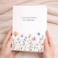 A Little Note Of Thanks Card Watercolour Wildflower Garden Card