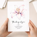 Thinking Of You Card Watercolour Lily Sympathy Greeting Card