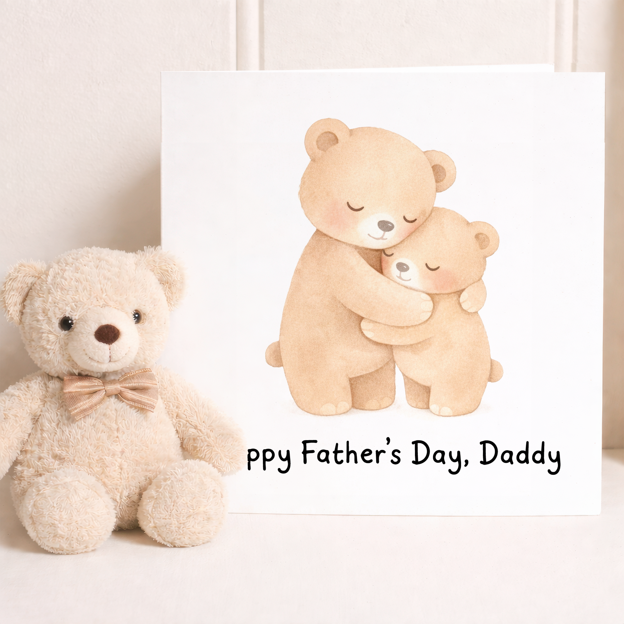 Father's Day Card Happy Father's Day, Daddy Bear and Cub