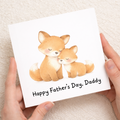 Father's Day Card Happy Father's Day, Daddy Fox and Cub
