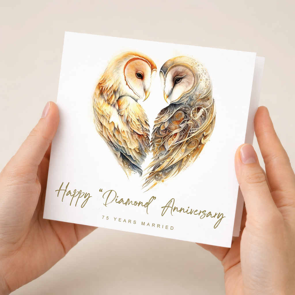 75th Anniversary Card Diamond Anniversary 75 Year Anniversary Card For Husband Anniversary Card For Wife Seventy Five Year Anniversary Card