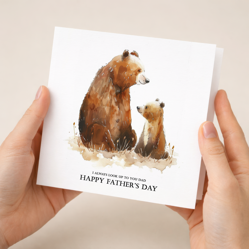 Father's Day Bear and Cub Card for Dad