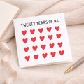 20th Anniversary Card for Couple - Twenty Years of Us Hearts Card