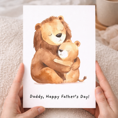 Father's Day Card for Daddy - Lion and Cub