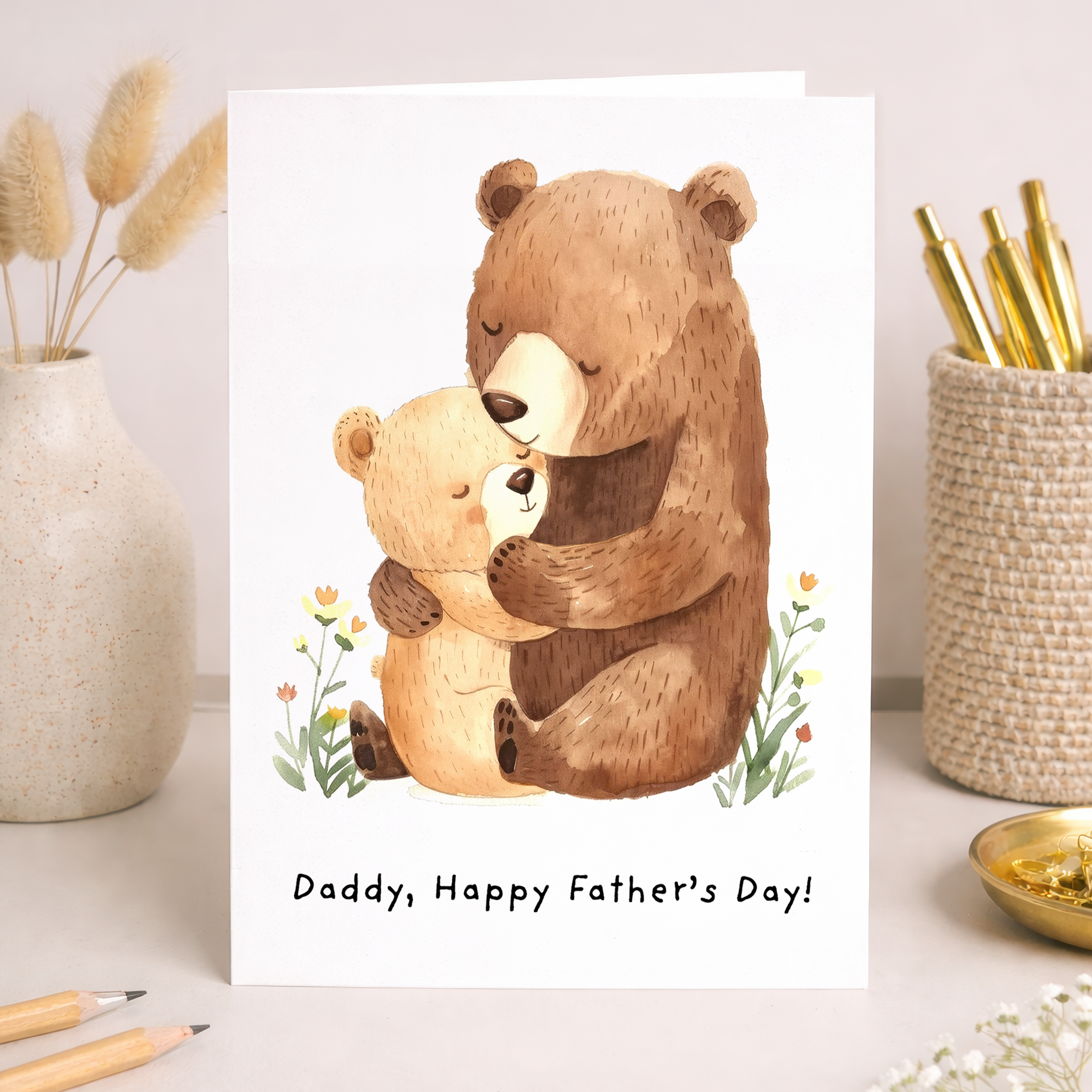 Father's Day Bear and Cub Card for Daddy
