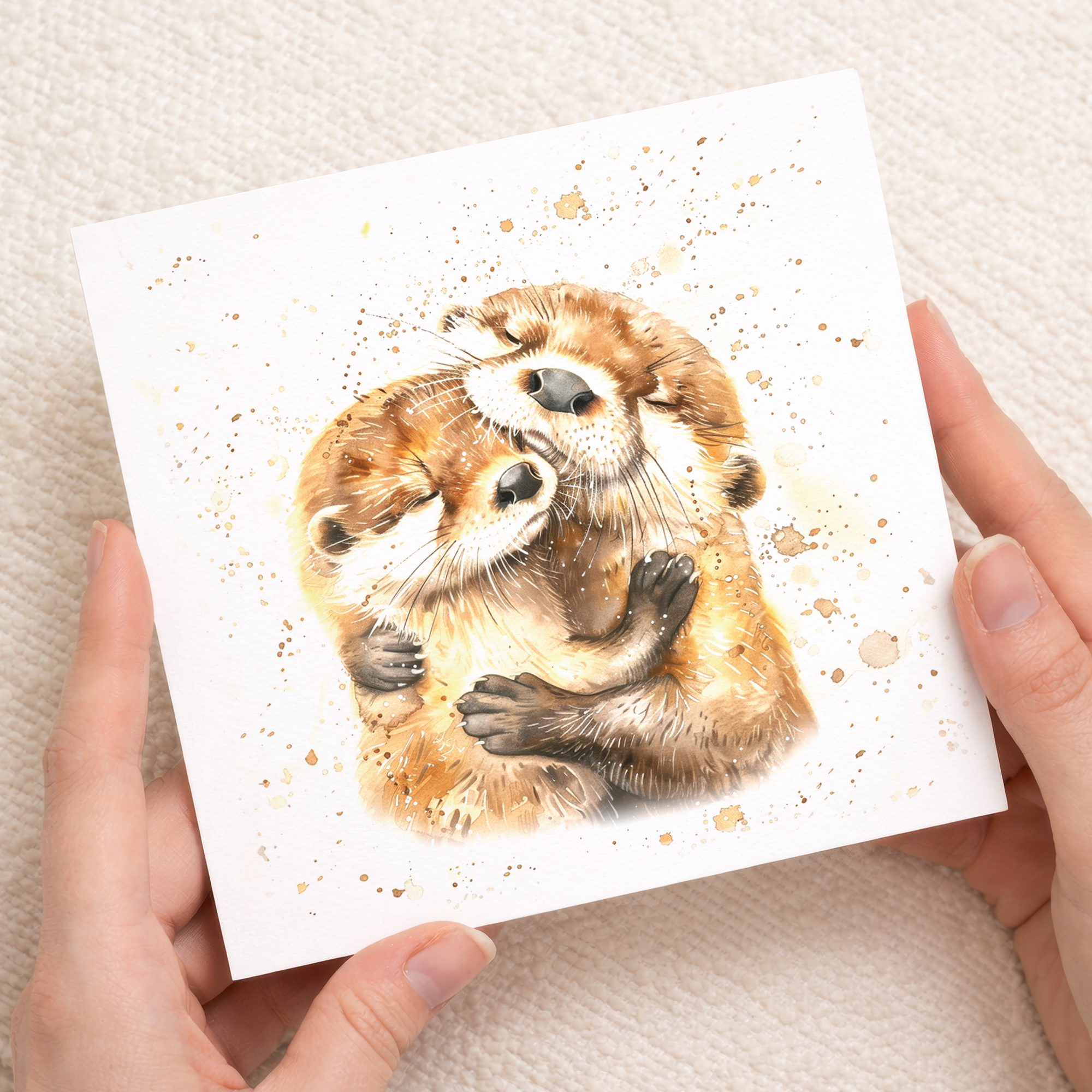 Anniversary Card For Husband or Wife Anniversary Card For Boyfriend or Girlfriend Cute Otters Wedding Anniversary For Couple