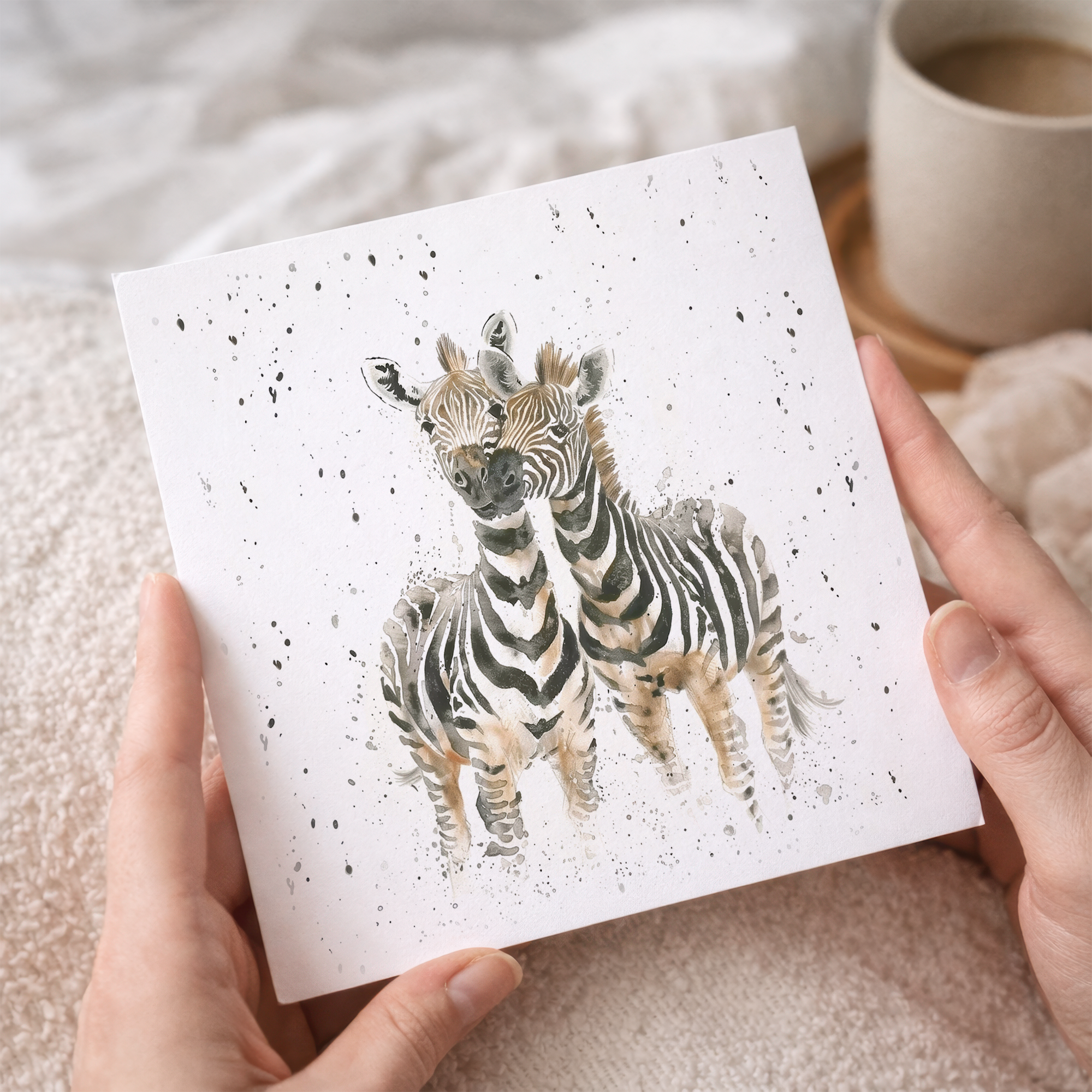 Anniversary Card For Husband or Wife Anniversary Card For Boyfriend or Girlfriend Cute Zebras Wedding Anniversary For Couple
