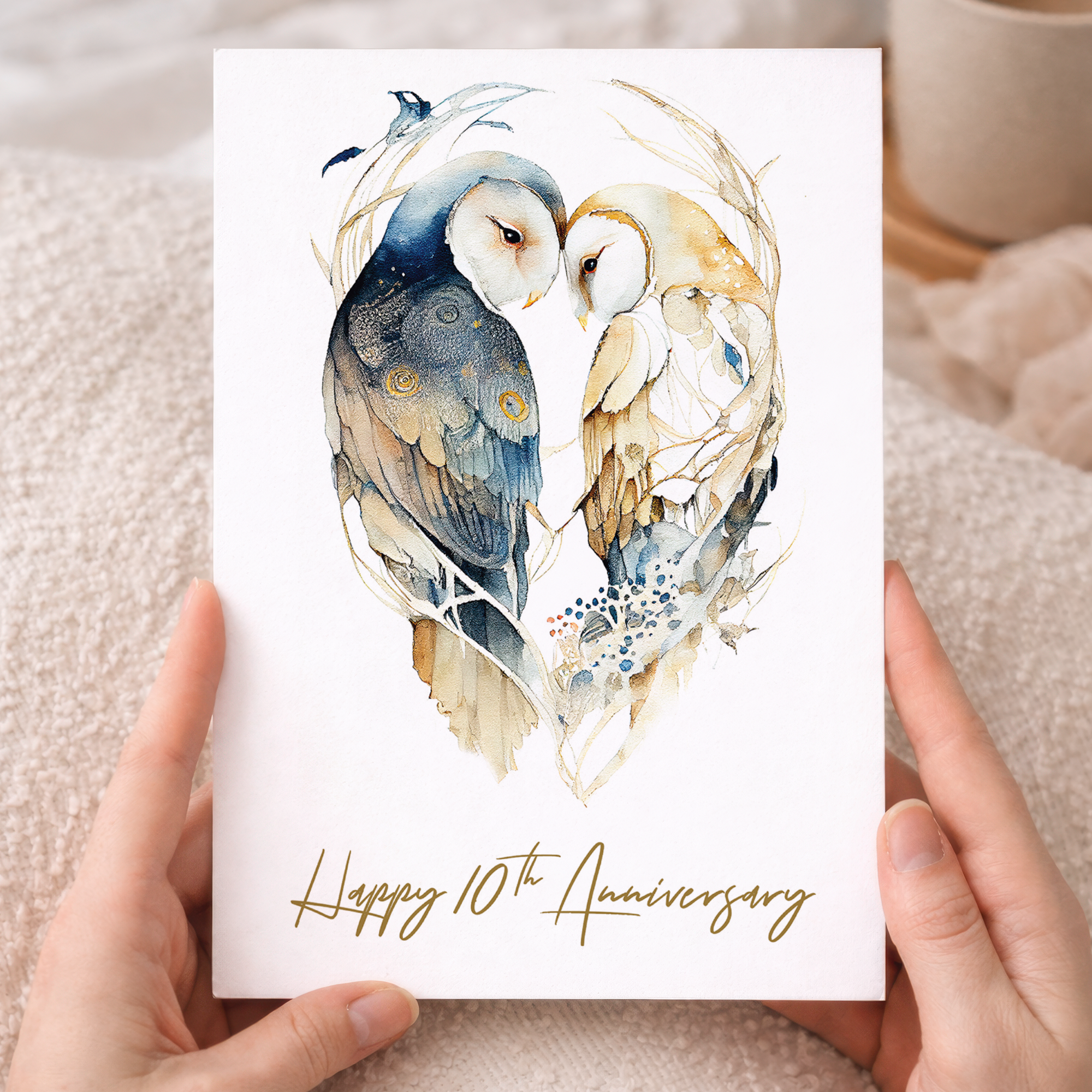 10th Anniversary Card For Husband or Wife Ten Year Wedding Anniversary Card For Wife or Husband 10 Year Anniversary Card