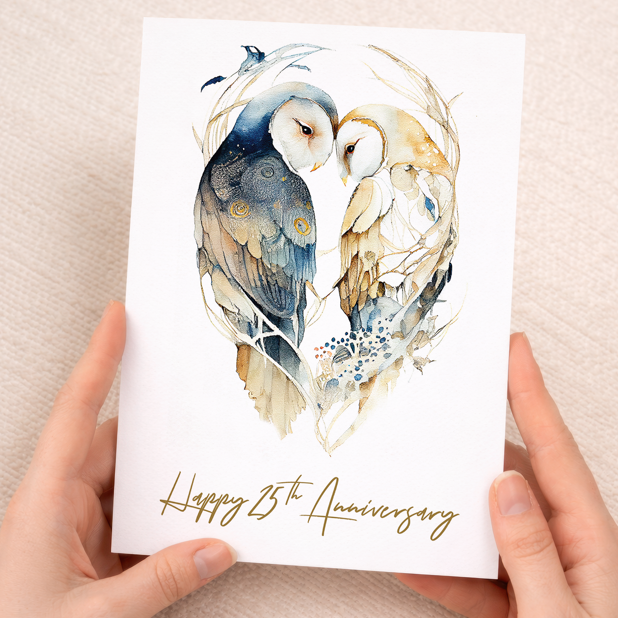 25th Anniversary Card for Husband Wife Twenty Five Year Wedding Gift