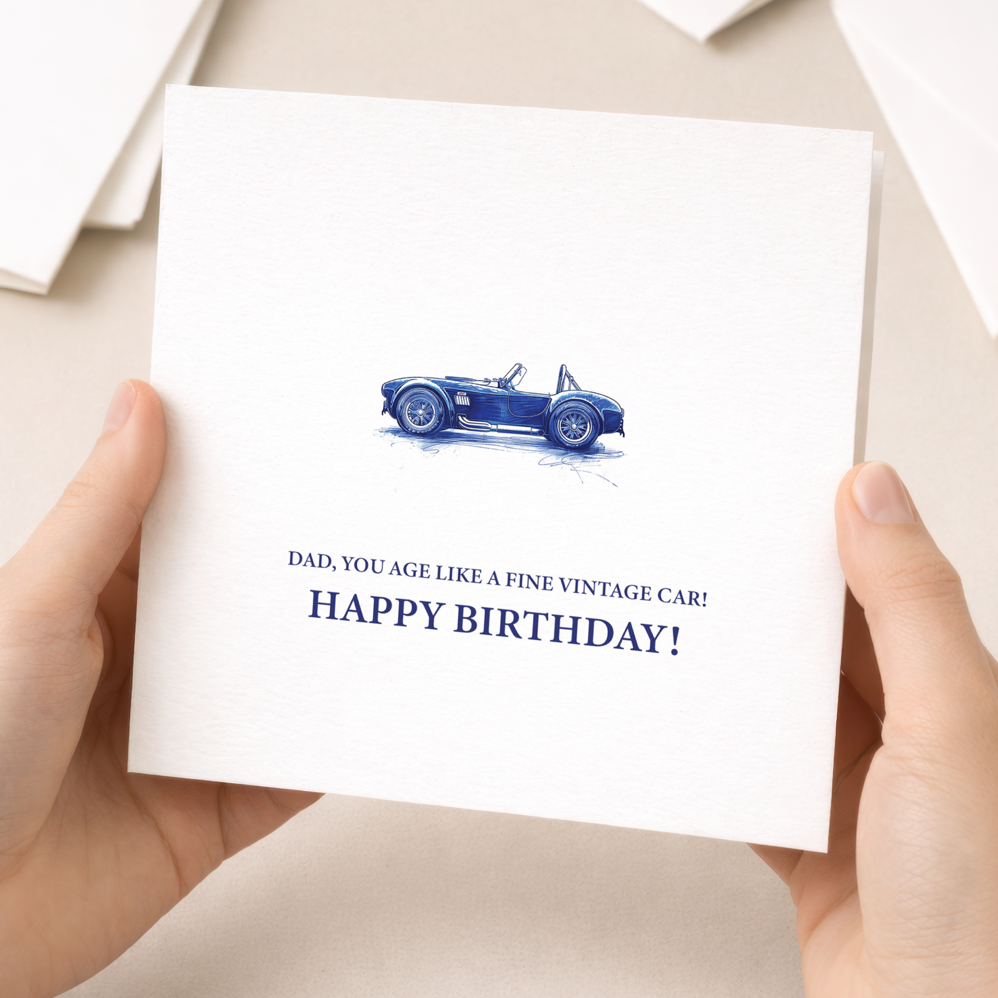 Birthday Card For Dad Car Themed Birthday Card For Motorsport Lover Birthday Card For Dad Who Likes Classic Cars