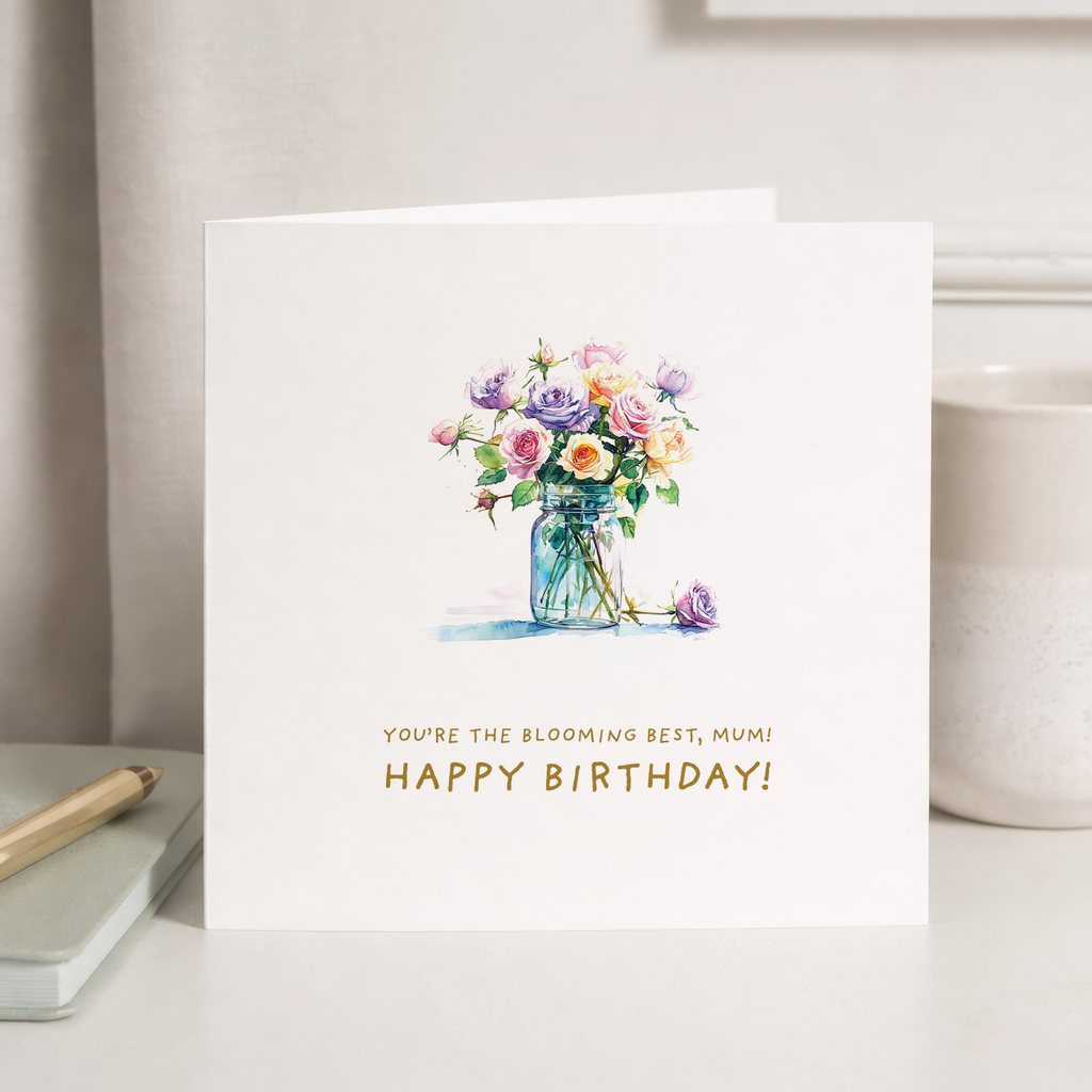 Birthday Card For Mum Flower Birthday Card For Mum Pretty Flower Birthday Card For Mum or Mother Blooming Best Mum Birthday Card