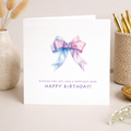 Birthday Card For Mum Pretty Birthday Card For Mum Lovely Birthday Card For Mum or Mother Beautiful Bow Ribbon Mum Birthday Card