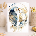 Valentine's Day Card For Husband Card for Valentine's Card For Wife Owl Valentine's Card For Boyfriend or Girlfriend