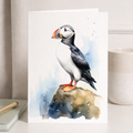 Puffin Notelet Card For Anyone Cute Any Occasion Card For Her or For Him 5x7, A6 Card For Birthday or Easter Card Thank You Card Wildlife