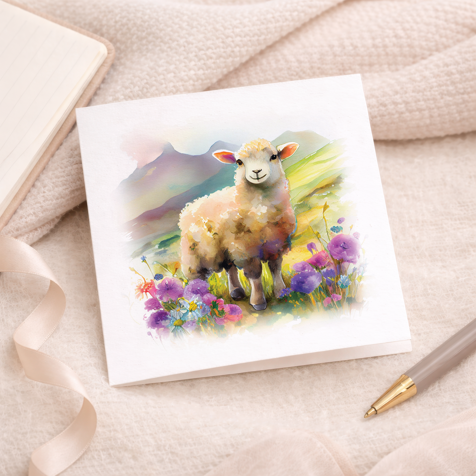 Notelet Card of a Sheep For Anyone Any Occasion Card For Her or For Him Card For Birthday or Easter Card Thank You Card