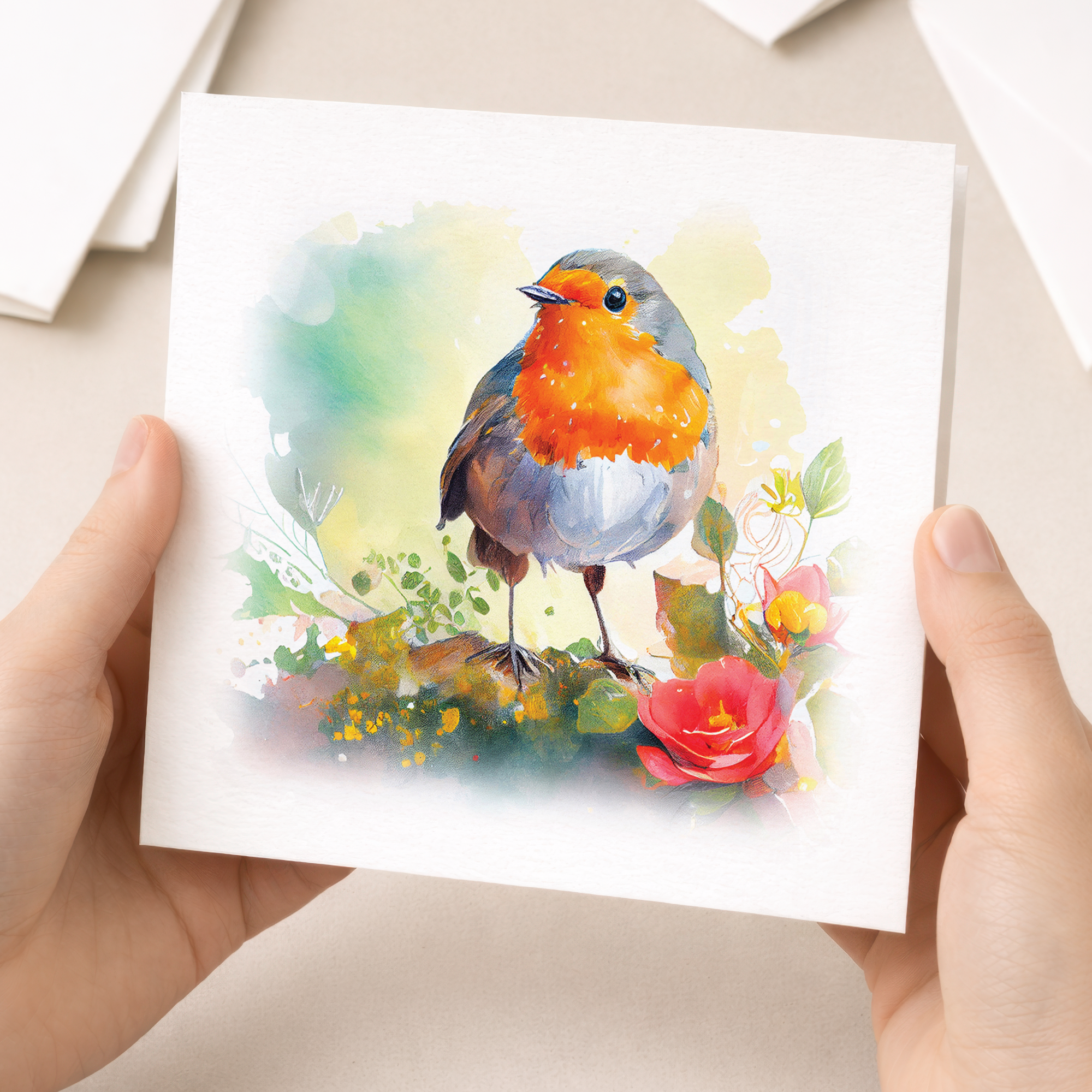 Notelet Card of a Robin For Anyone Any Occasion Card For Her or For Him Card For Birthday or Easter Card Thank You Card