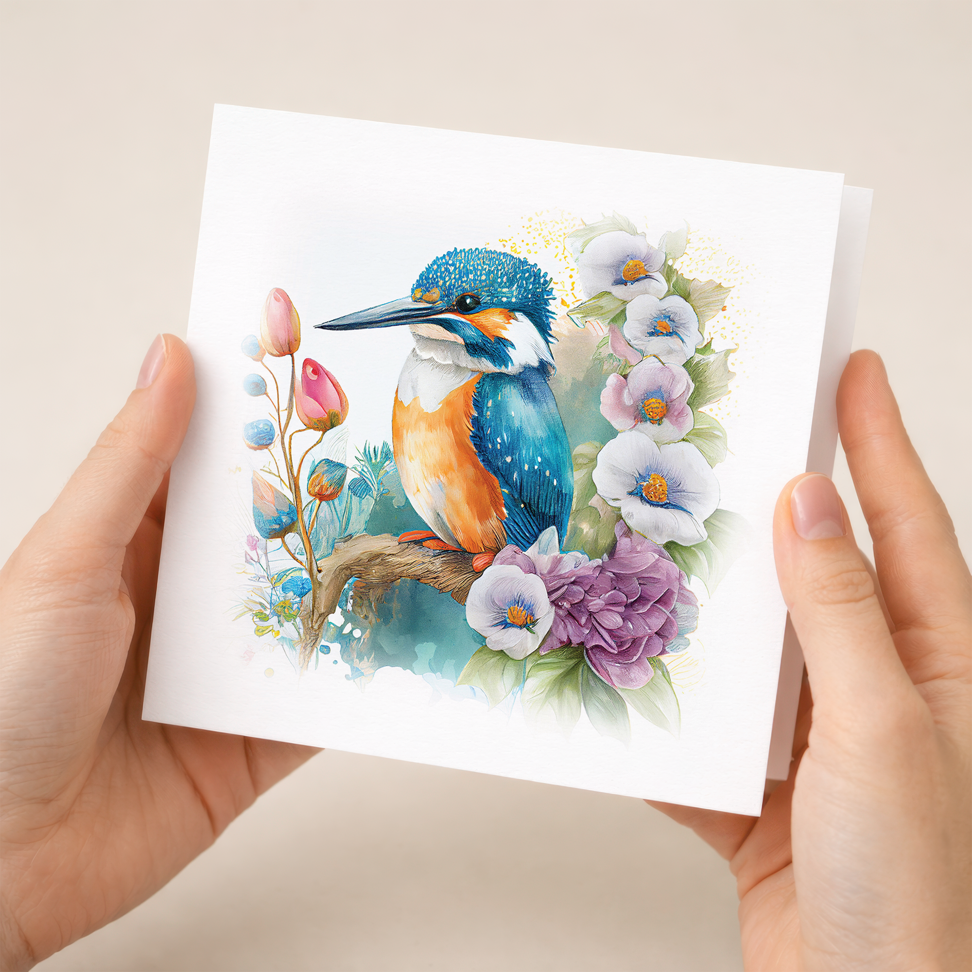 Postcard Prints - Notelet Card of a King Fisher Any Occasion Card For Her or For Him Card For Birthday or Easter Card Thank You Card