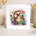 Notelet Card of a Hedgehog Any Occasion Card For Her or For Him Card For Birthday or Easter Card Thank You Card