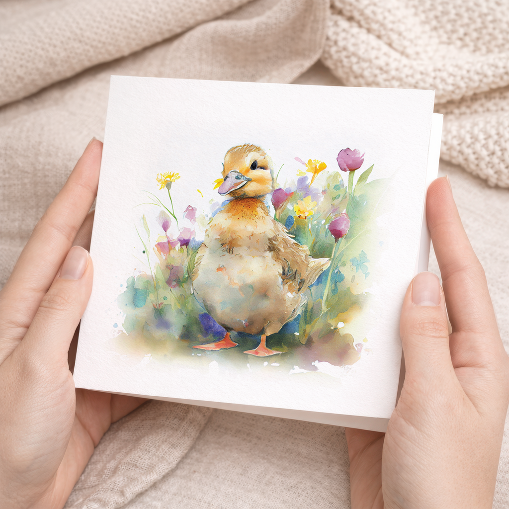 Notelet Card of a Duck For Anyone Any Occasion Card For Her or For Him Card For Birthday or Easter Card Thank You Card