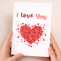 Romantic Valentine's Day card with an animal illustration for a partner or spouse.