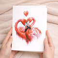 Valentine's Day Card for Her Valentine's Day Card for Wife Valentine's Day Card For Husband Boyfriend or Girlfriend Flamingo Love