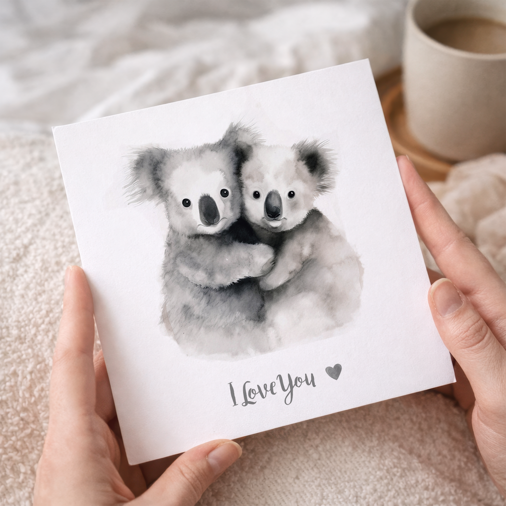 Valentine's Day Card For Wife Valentine's Day Card For Husband Boyfriend or Girlfriend Valentine's Day Card For Him or Her Koala Love