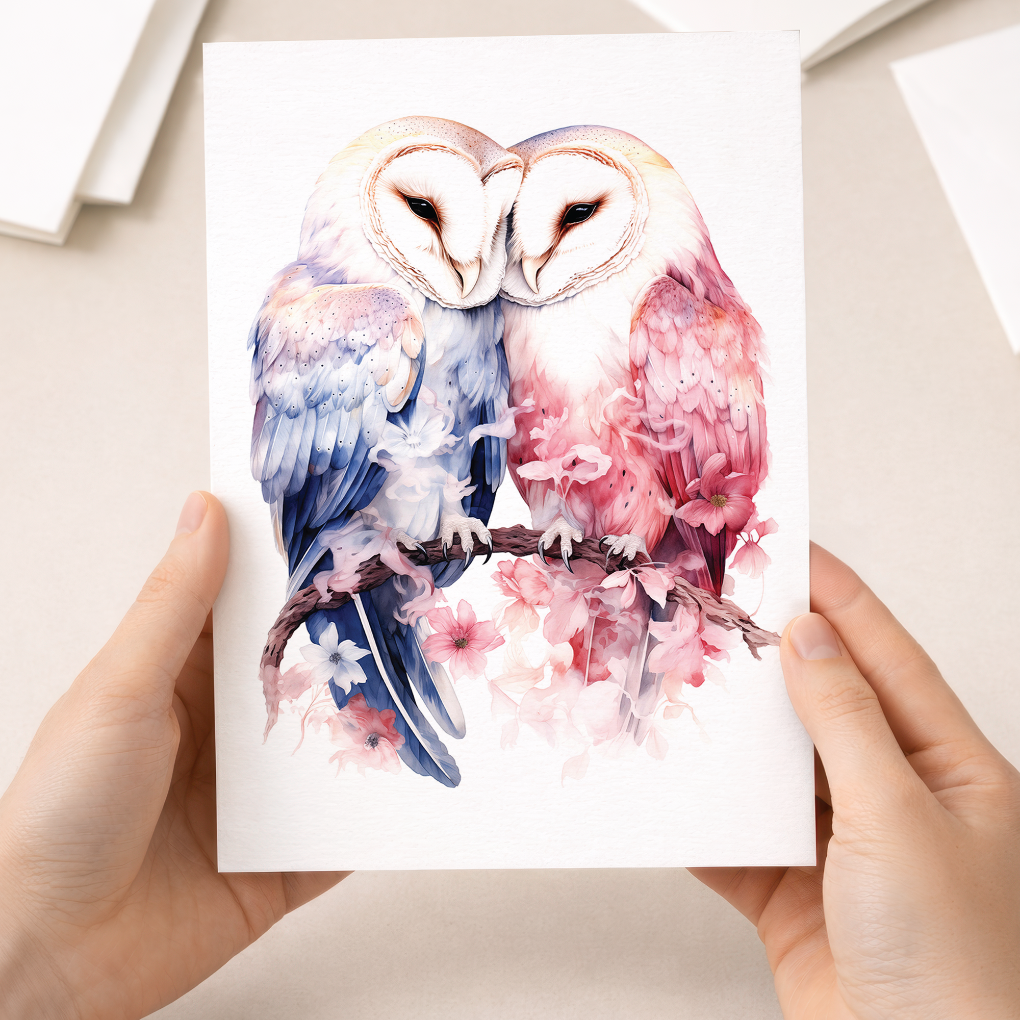 Anniversary Card For Wife Card for Anniversary Card For Husband Owl Anniversary Card For Couple Engagement Card For Couple Wedding Card