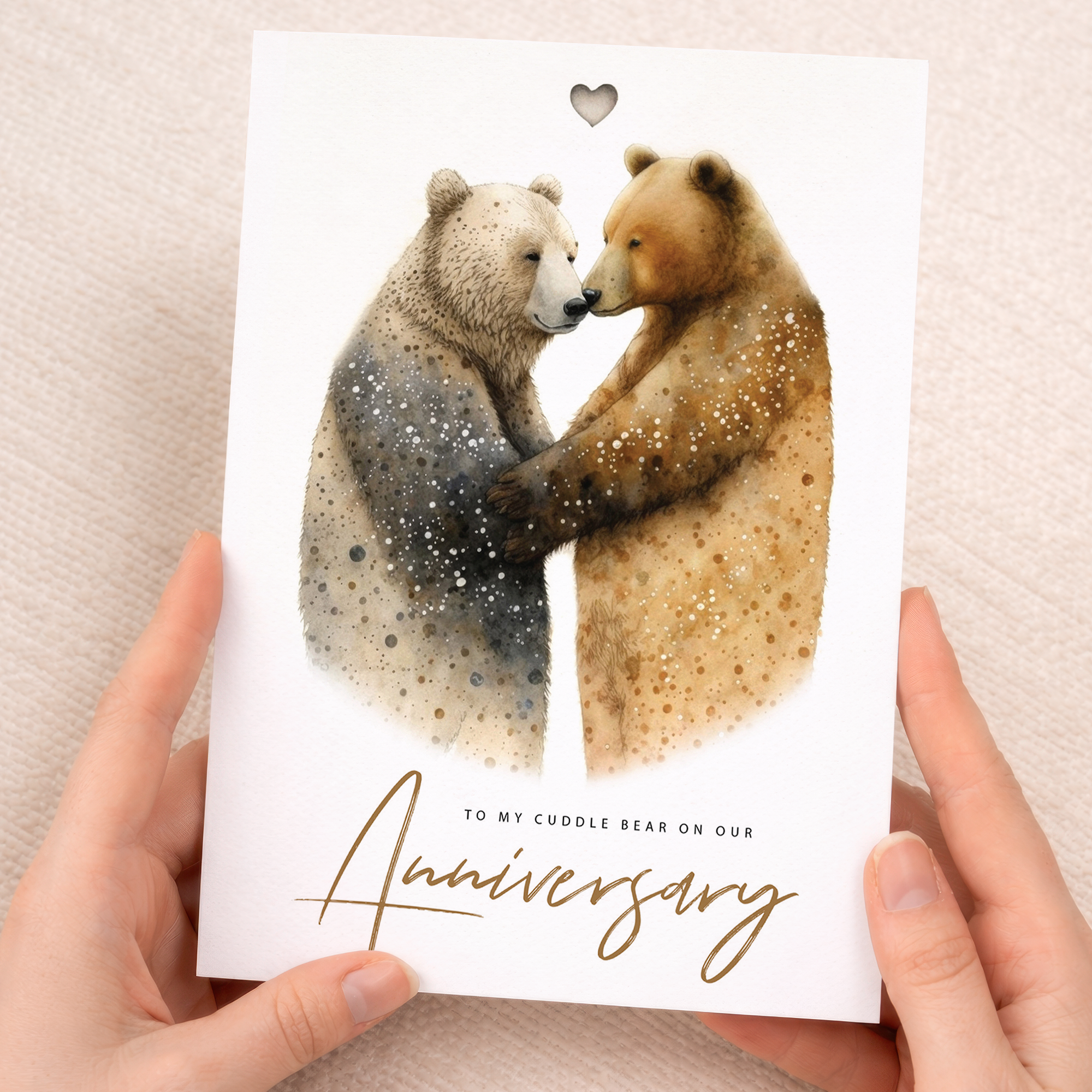 Anniversary Card For Wife Card for Anniversary Card For Husband Cute Bears Anniversary Card For Boyfriend or Girlfriend