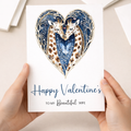 Valentine's Day Card for Wife, Unique Giraffe Heart Design, Special, Elegant