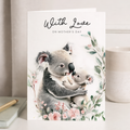 Mother's Day Card Cute Koala Illustration For Wildlife Lover Pretty Mother's Day Card For Mum
