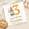 Personalised Wizard Birthday Card Ages 3 4 5 6 Magical Kids Birthday Card with Star Wand Fun Fantasy Design