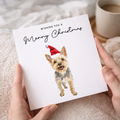 Yorkshire Terrier Dog Christmas Card – Cute Dog Lover Christmas Card – Eco Friendly “Merry Christmas” Card – Yorkshire Terrier Holiday Card
