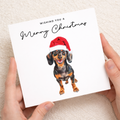 Dachshund Dog Christmas Card – Cute Dog Lover Christmas Card – Eco Friendly “Merry Christmas” Card – Dachshund Holiday Card