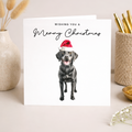 Black Labrador Dog Christmas Card – Cute Dog Lover Christmas Card – Eco Friendly “Merry Christmas” Card – Black Labrador Holiday Card