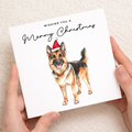 German Shepherd Dog Christmas Card – Cute Dog Lover Christmas Card – Eco Friendly “Merry Christmas” Card – German Shepherd Holiday Card