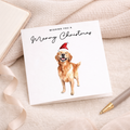 Golden Retriever Dog Christmas Card – Cute Dog Lover Christmas Card – Eco Friendly “Merry Christmas” Card – Golden Retriever Holiday Card