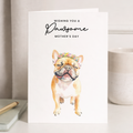 Mother's Day Card From The Dog French Bulldog Frenchie Pawsome Card For Dog Mum