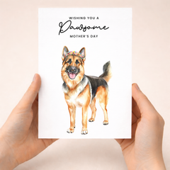 Mother's Day Card From The Dog German Shepherd Pawsome Card For Dog Mum