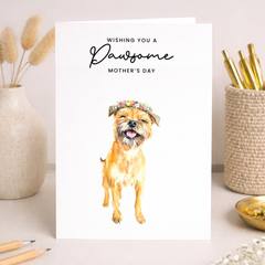 Mother's Day Card From The Dog Border Terrier Pawsome Card For Dog Mum