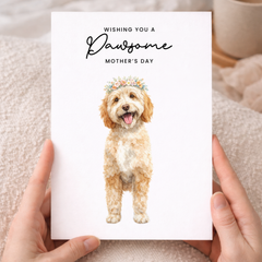 Mother's Day Card From The Dog Cockerpoo Pawsome Card For Dog Mum