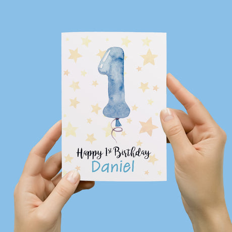 Customisable 1st Birthday Card For Boy Custom Name Card For Boy First Birthday Card For Baby Birthday Card for Baby Boy Custom 1st Birthday