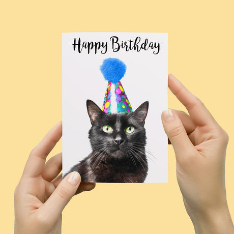 Birthday Card For Her Card For Friend Mum or Sister Birthday Card For Him Brother Dad Happy Birthday Card of Black Cat Fun Birthday Card
